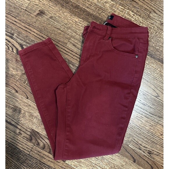 Women’s Tailormade Stretch Skinny Jeans Maroon Red - Size 6 - Picture 1 of 4
